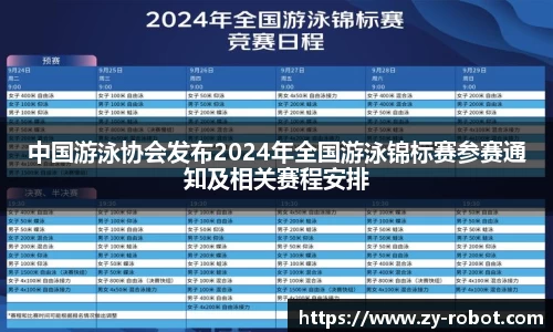 中国游泳协会发布2024年全国游泳锦标赛参赛通知及相关赛程安排